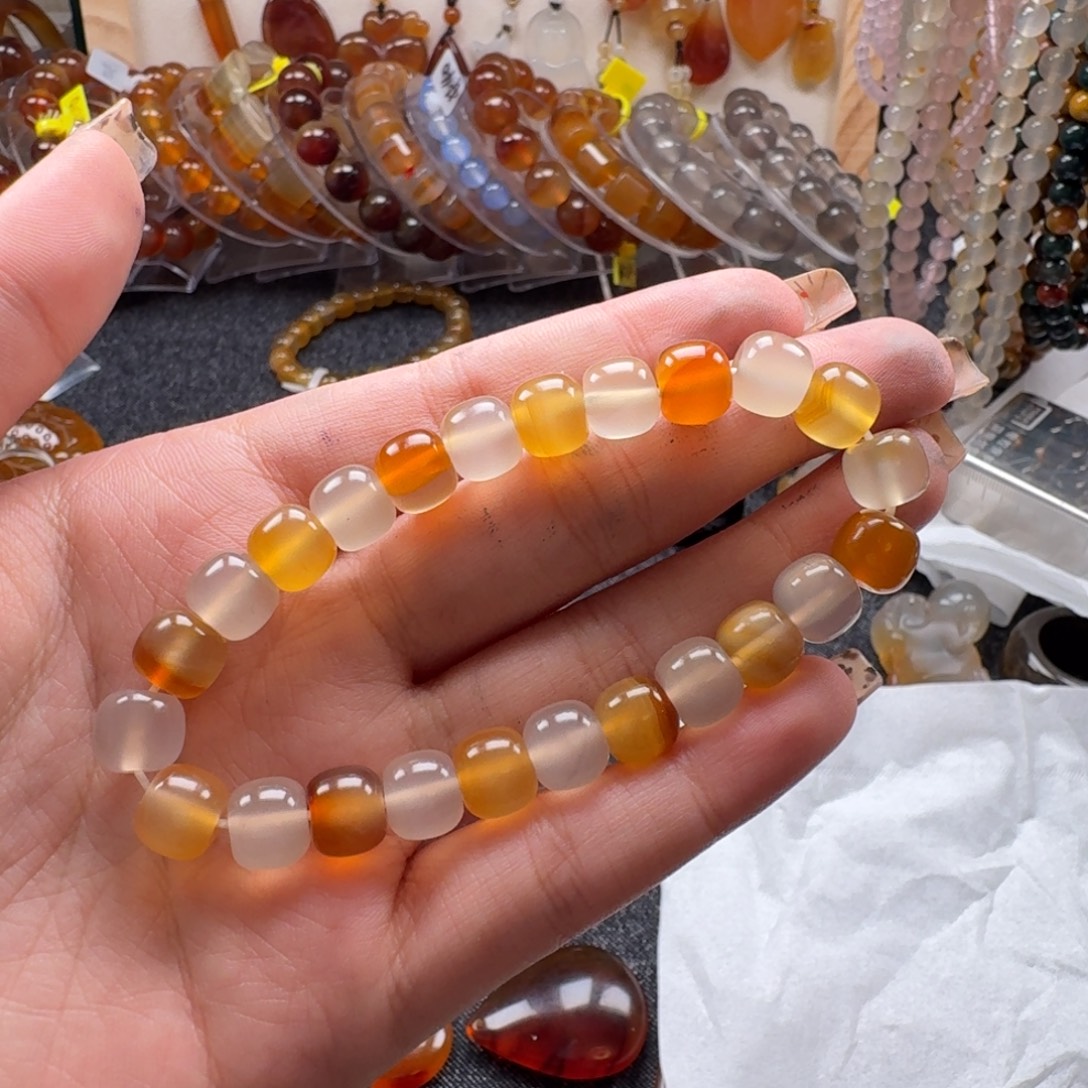 借***秋玛瑙/玉髓合金手链80010