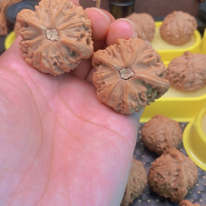 核桃手串/手链王***单宫灯狮子头42尺有黄金找