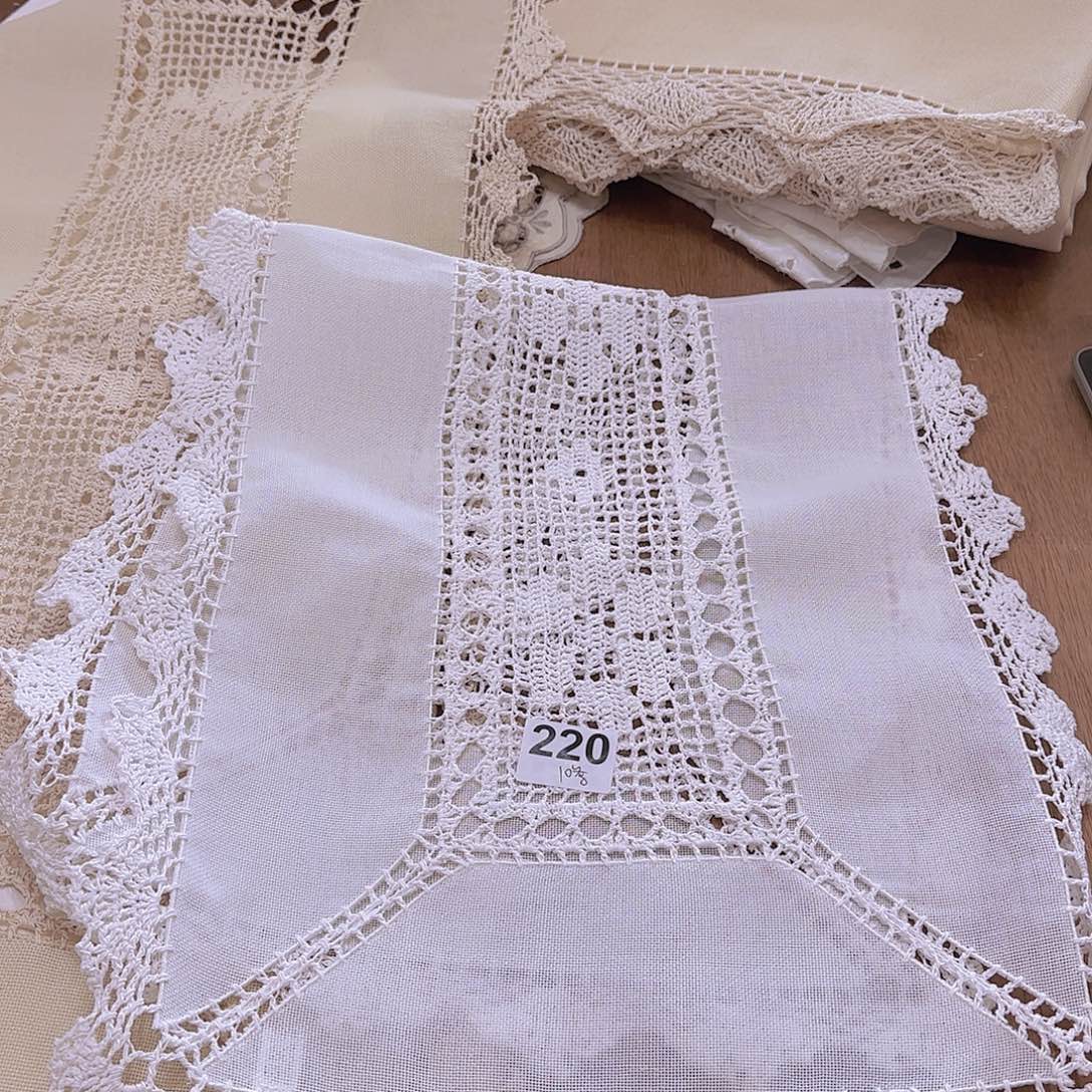 尤***丽棉麻手工钩针相拼桌旗220号