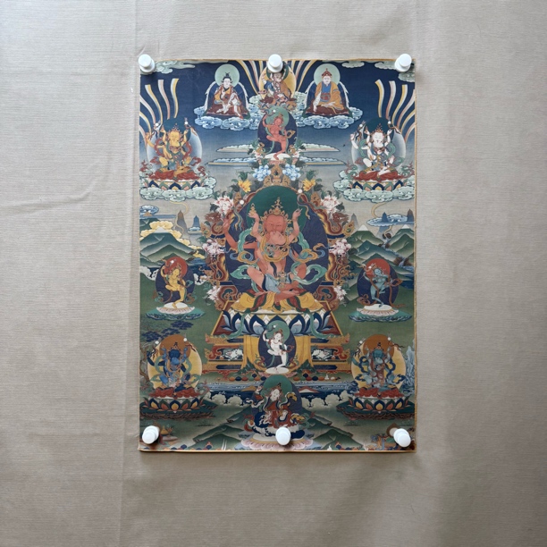 高端精品遍空长寿佛绘画唐卡AA118