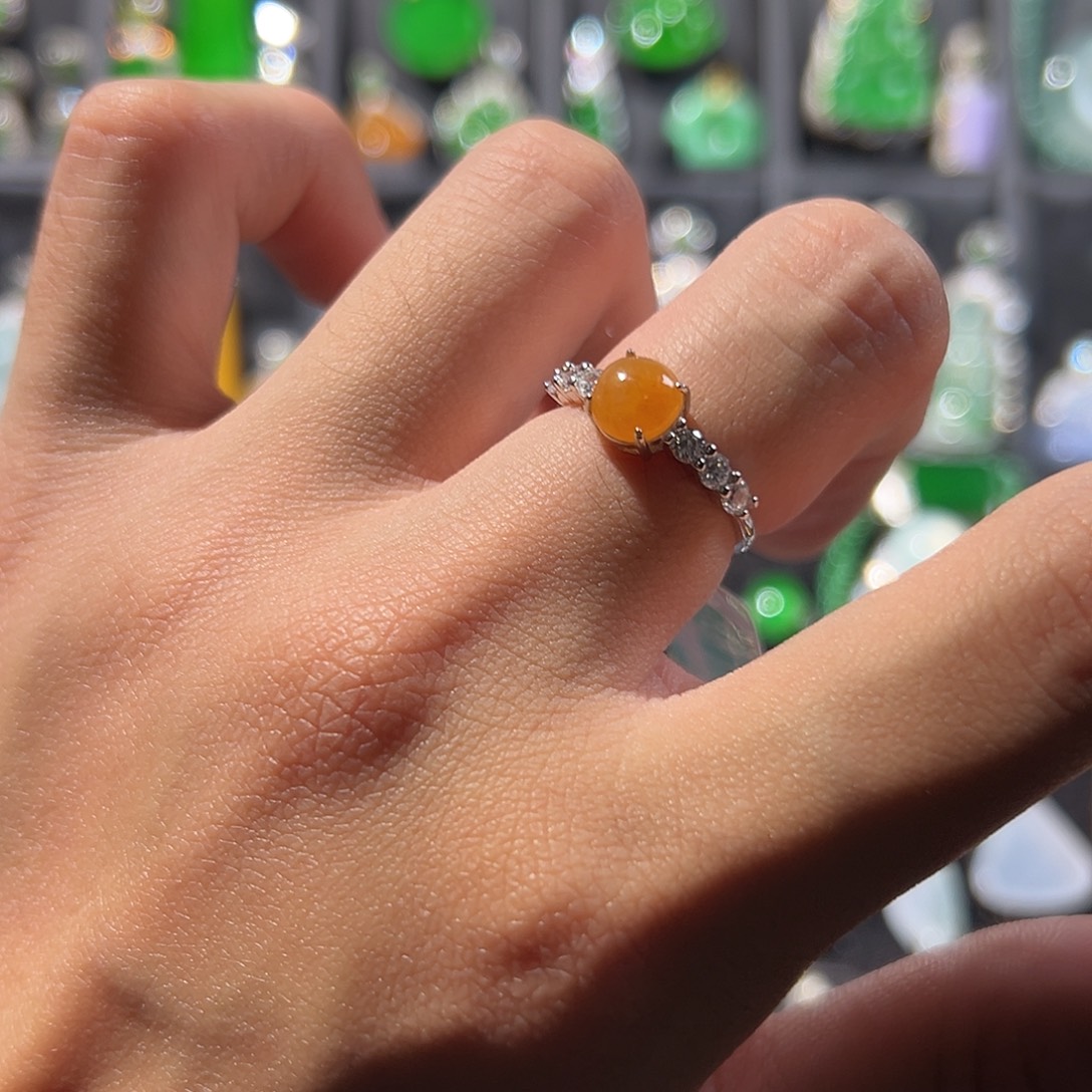 翡翠银S925镶嵌戒指