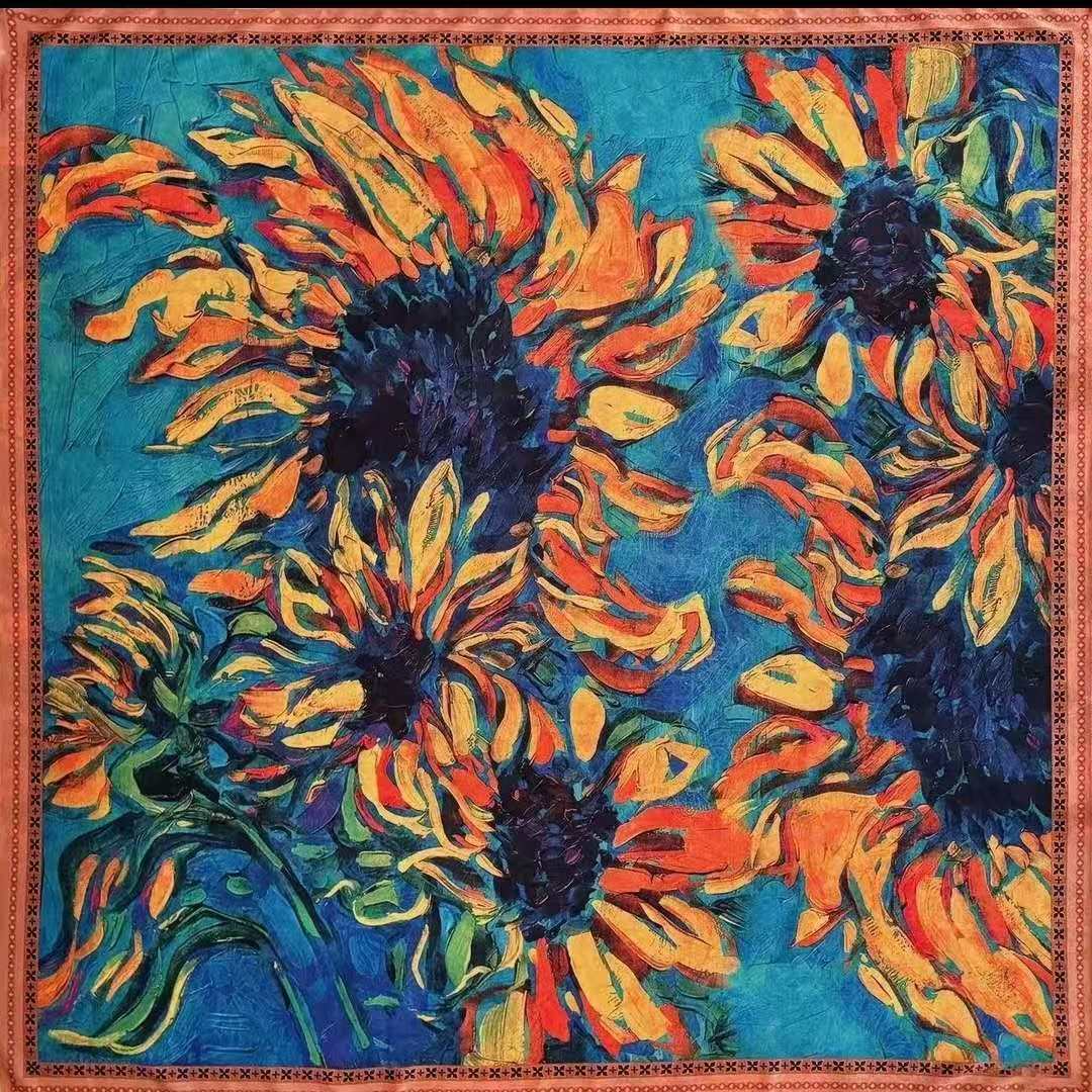 星悦｜彩葵｜70方巾香云老料百搭高级丝巾纱巾洋时尚百搭秋冬7月29