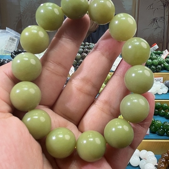 手链未镶嵌和田玉纯天然新疆若羌青黄口卡16