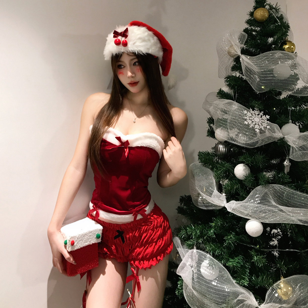 什么芝士/“雪绒甜心”圣诞套装（白边会有染色情况 介意的勿拍哈～