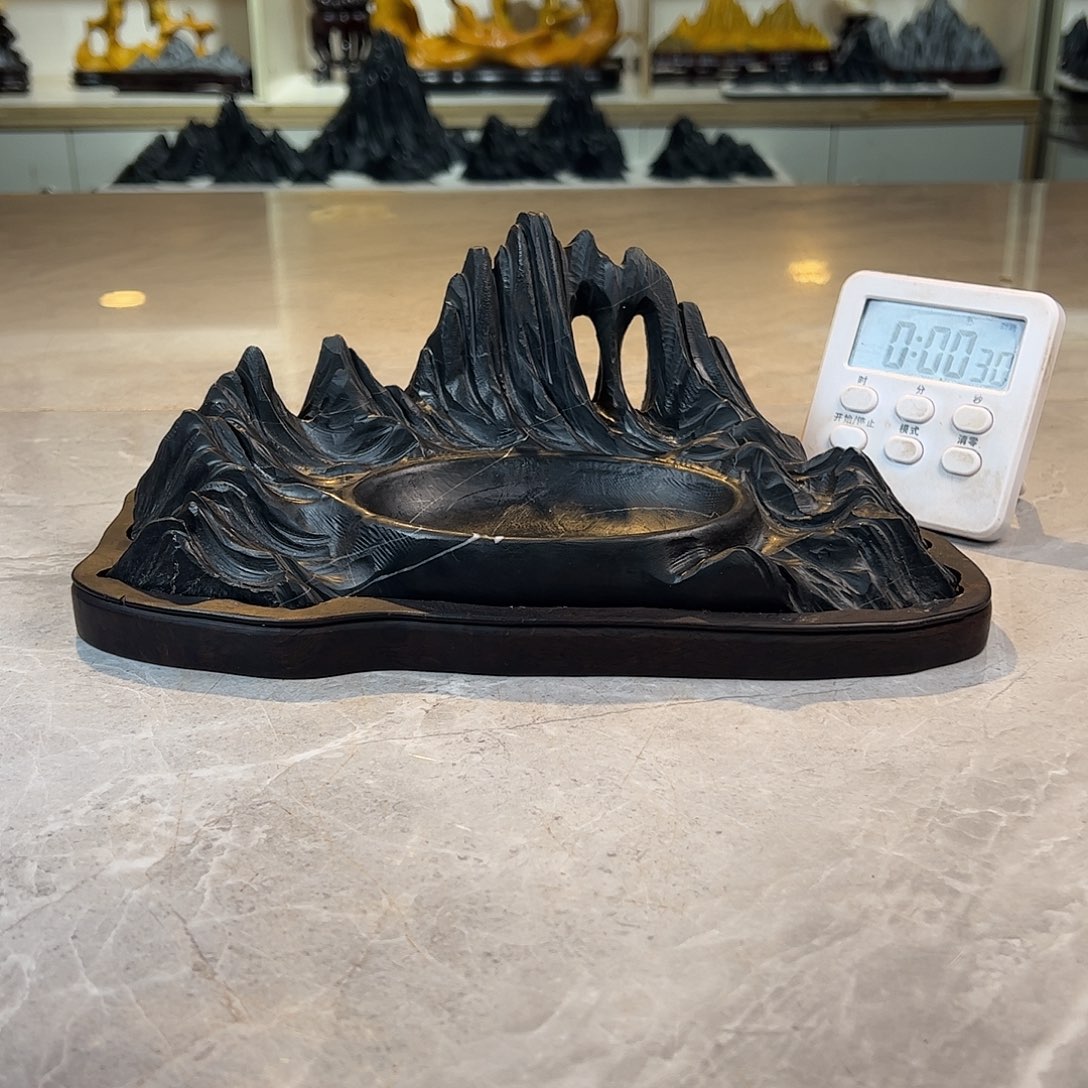 蓝***情灵璧奇石博览会摆件