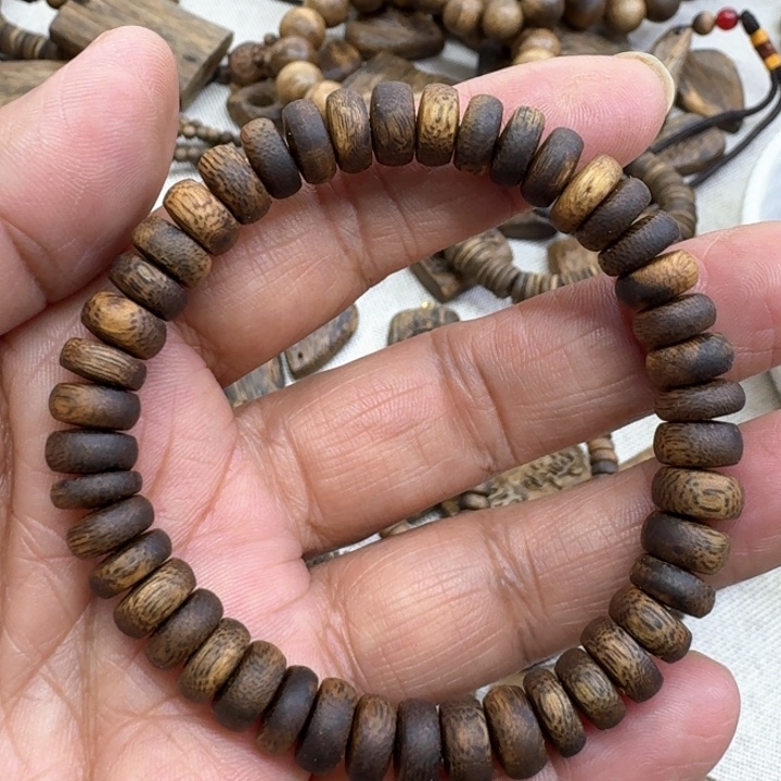 沉香沉香碎屑08车轮珠4.7克