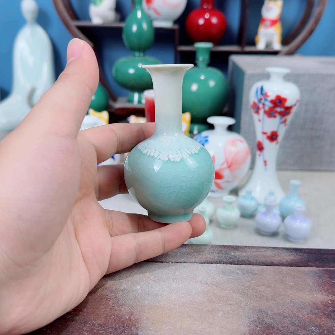 陶瓷手工小花器摆件