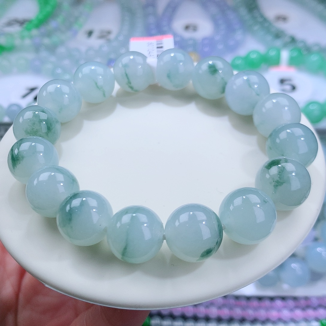 翡翠手链未镶嵌卡12.5