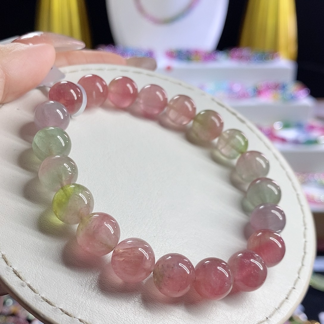 未镶嵌手链碧玺西瓜