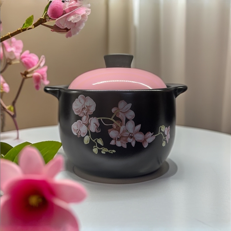 【爆款推荐】 6升玉兰花开砂锅炖锅干烧不裂煤气灶燃气耐高温煲粥