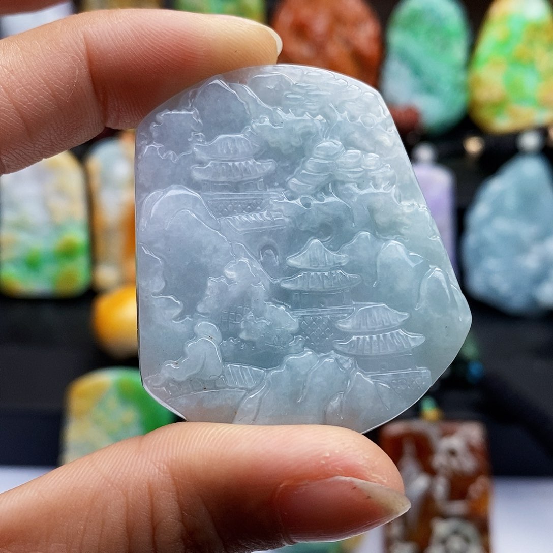 颈饰未镶嵌翡翠翡翠A货一物一证