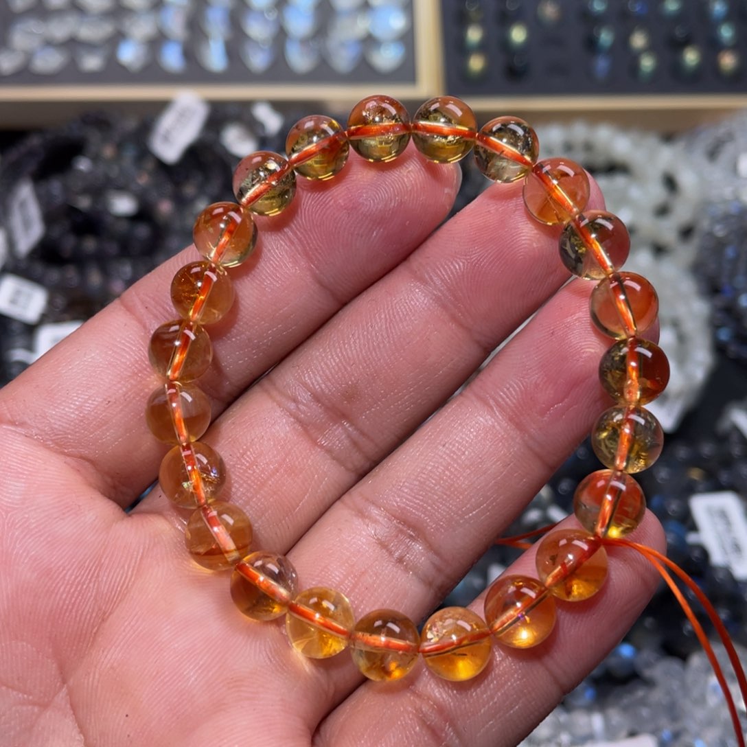 水晶手链未镶嵌黄塔晶手链8.5m