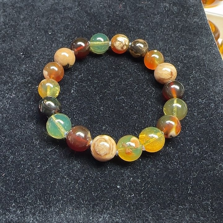 手链琥珀未镶嵌天然缅甸琥珀多宝手串11克