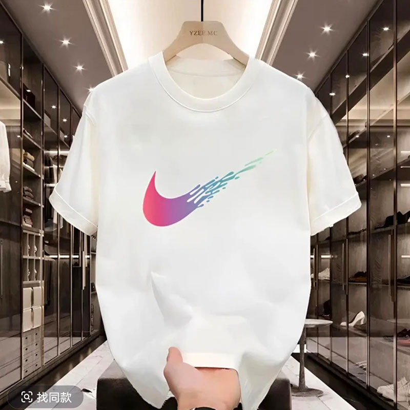 支持鉴定重磅新疆长绒棉短袖圆领云柔水光T打底衫男女纯棉T恤606