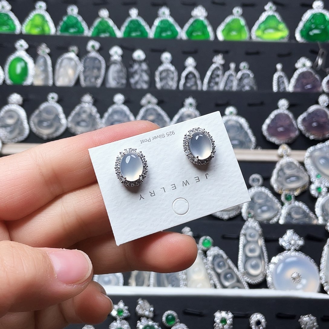 玛瑙/玉髓耳钉合金