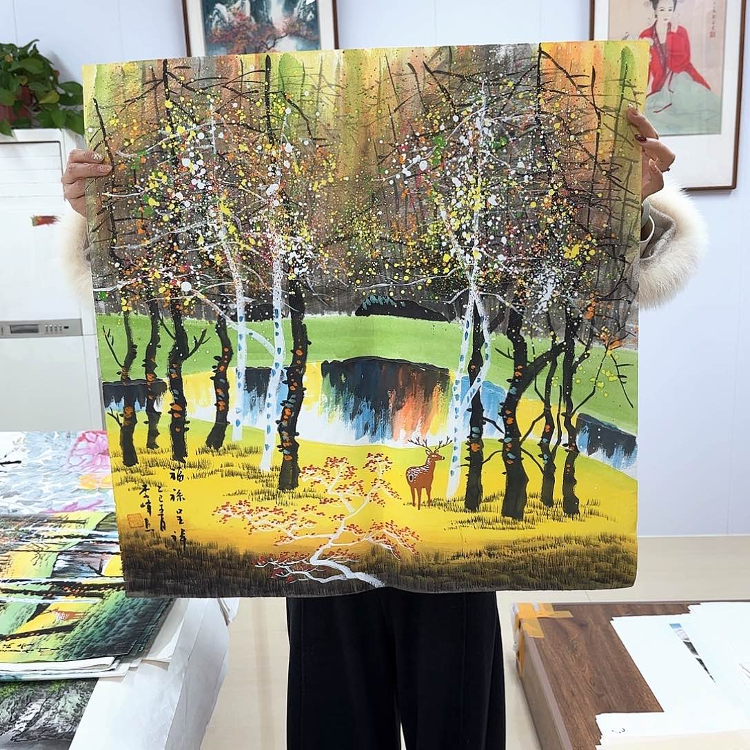 国画国画作品多次