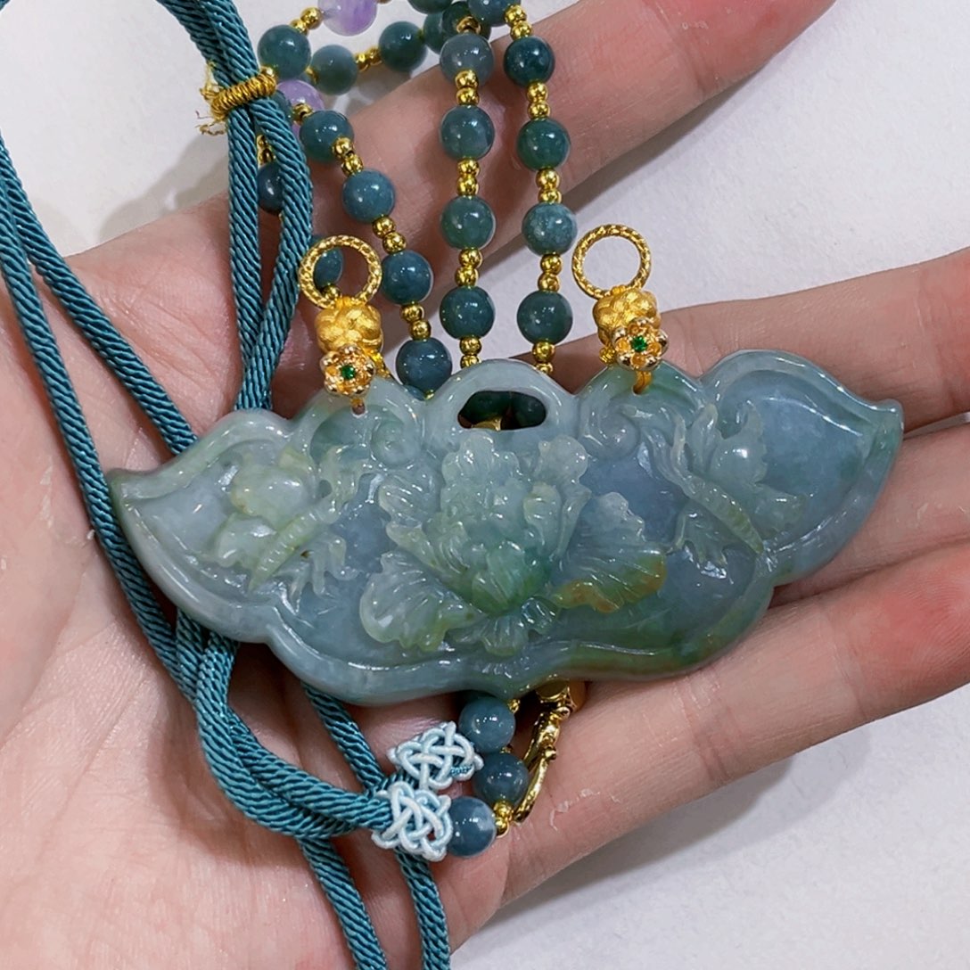 翡翠未镶嵌吊坠(赠链)猫*代编织