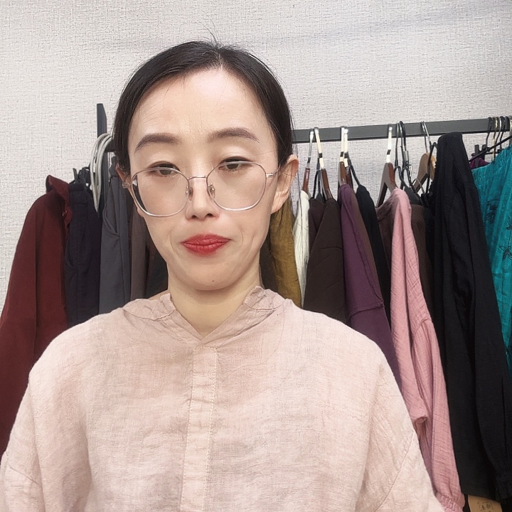 海***$卡其粉色亚麻上衣3310
