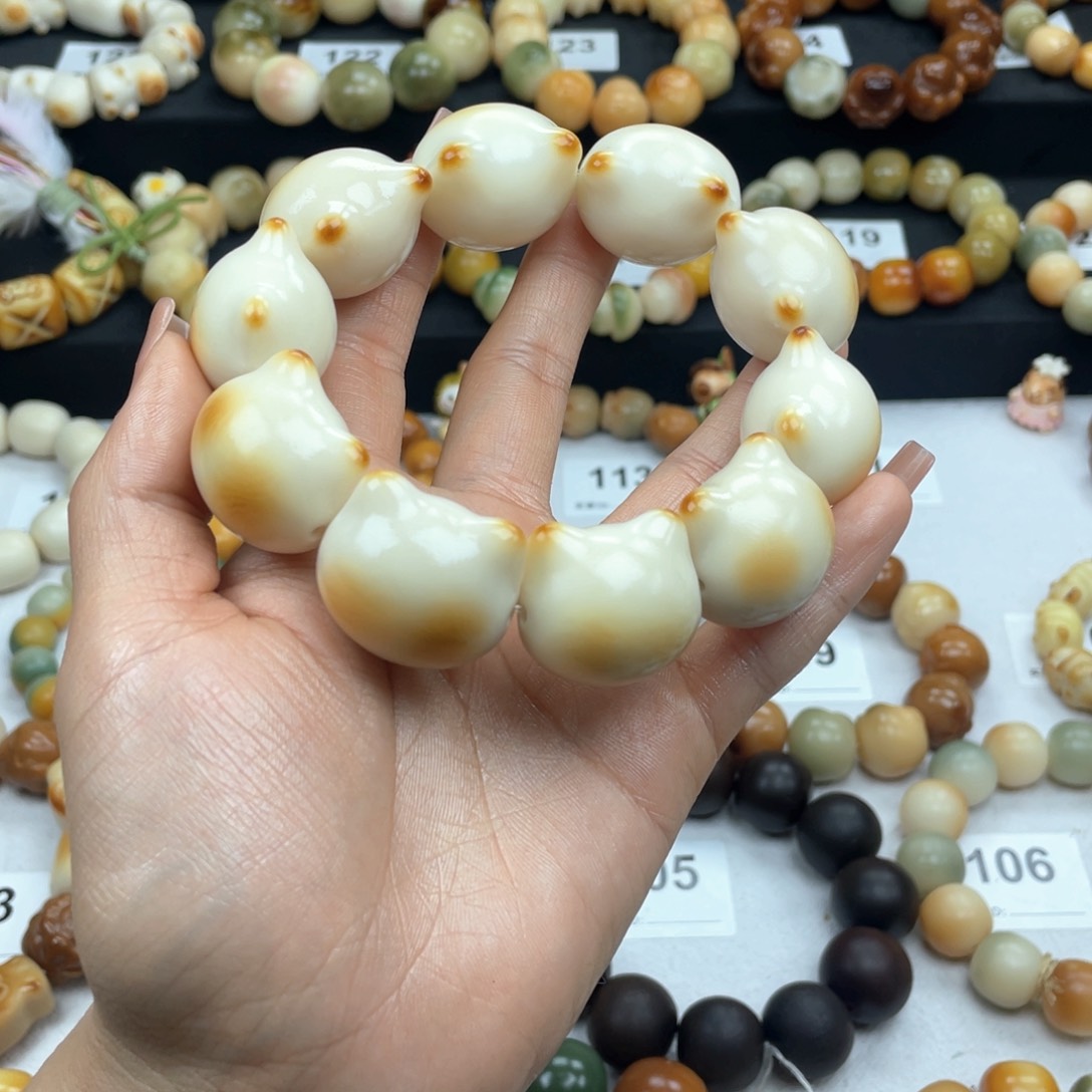 白玉菩提手串干磨27