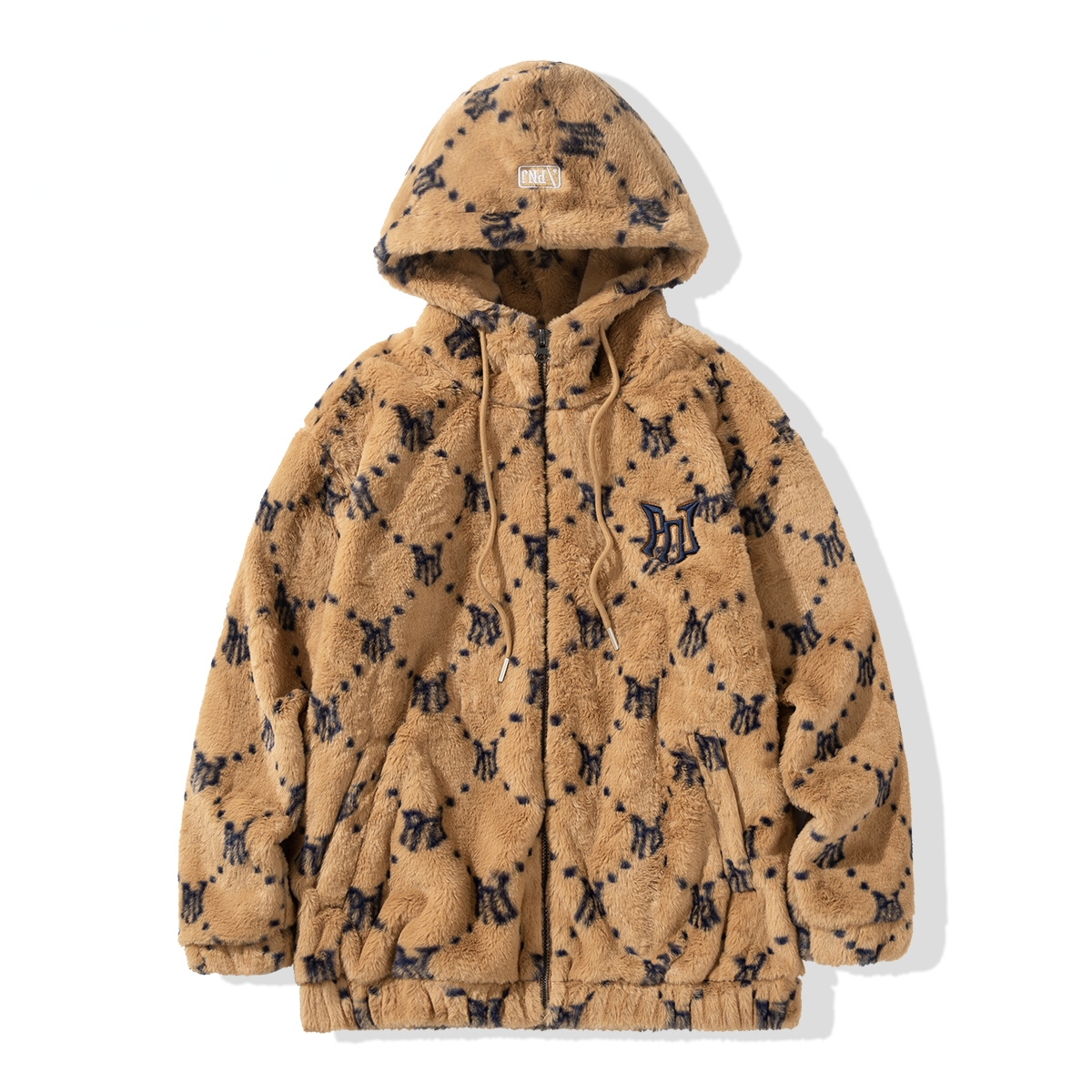 孤品兔毛开衫情侣印花秋冬打底衫连帽