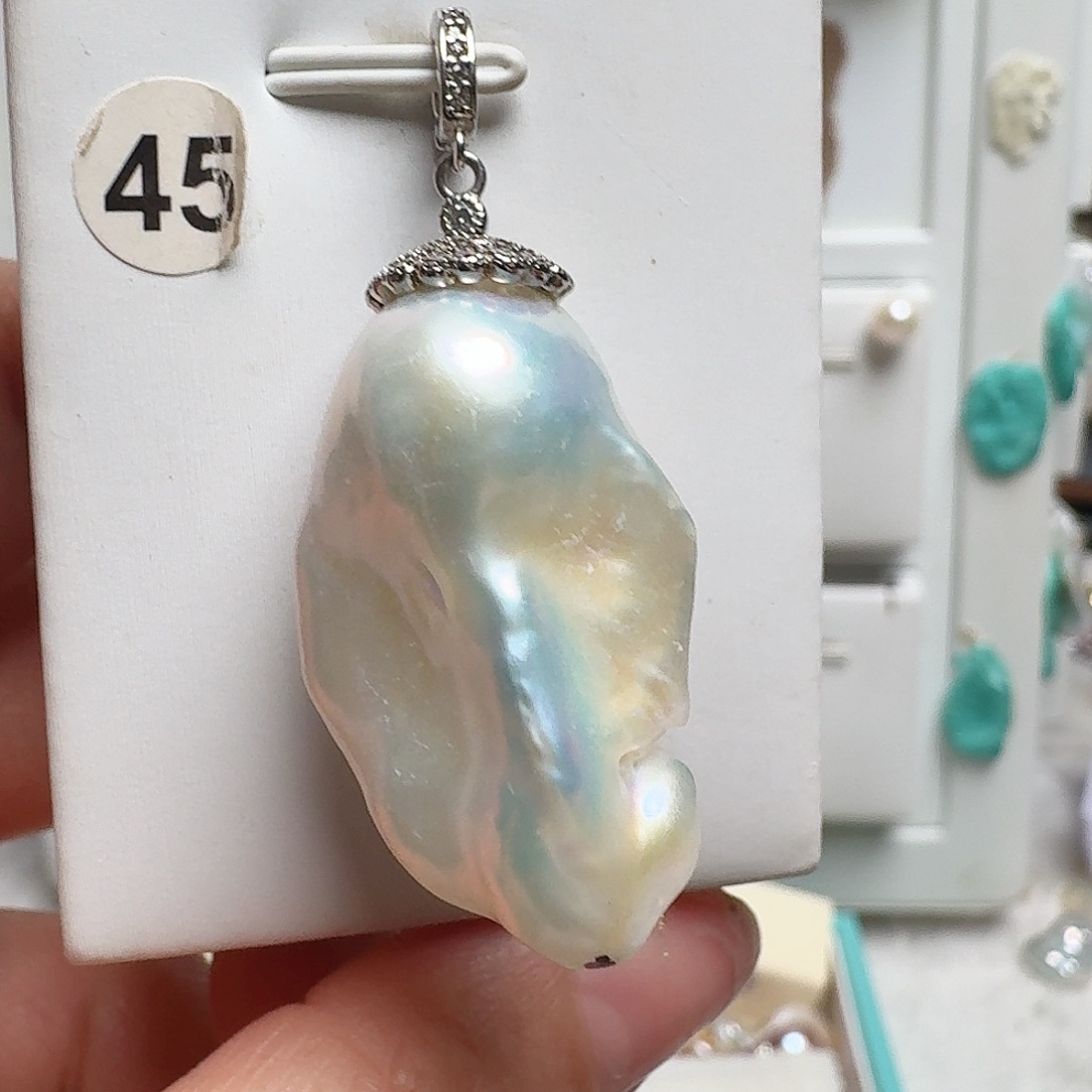 淡水珍珠颈饰银S925镶嵌