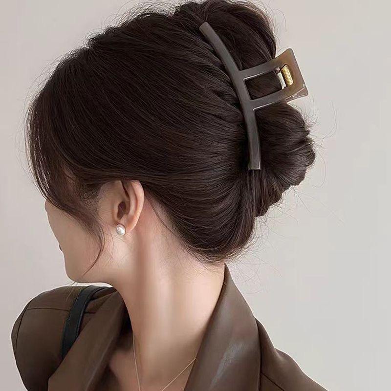 圣诞安克拉红抓夹高级感鲨鱼夹新款头饰大号发夹修饰南瓜抓夹