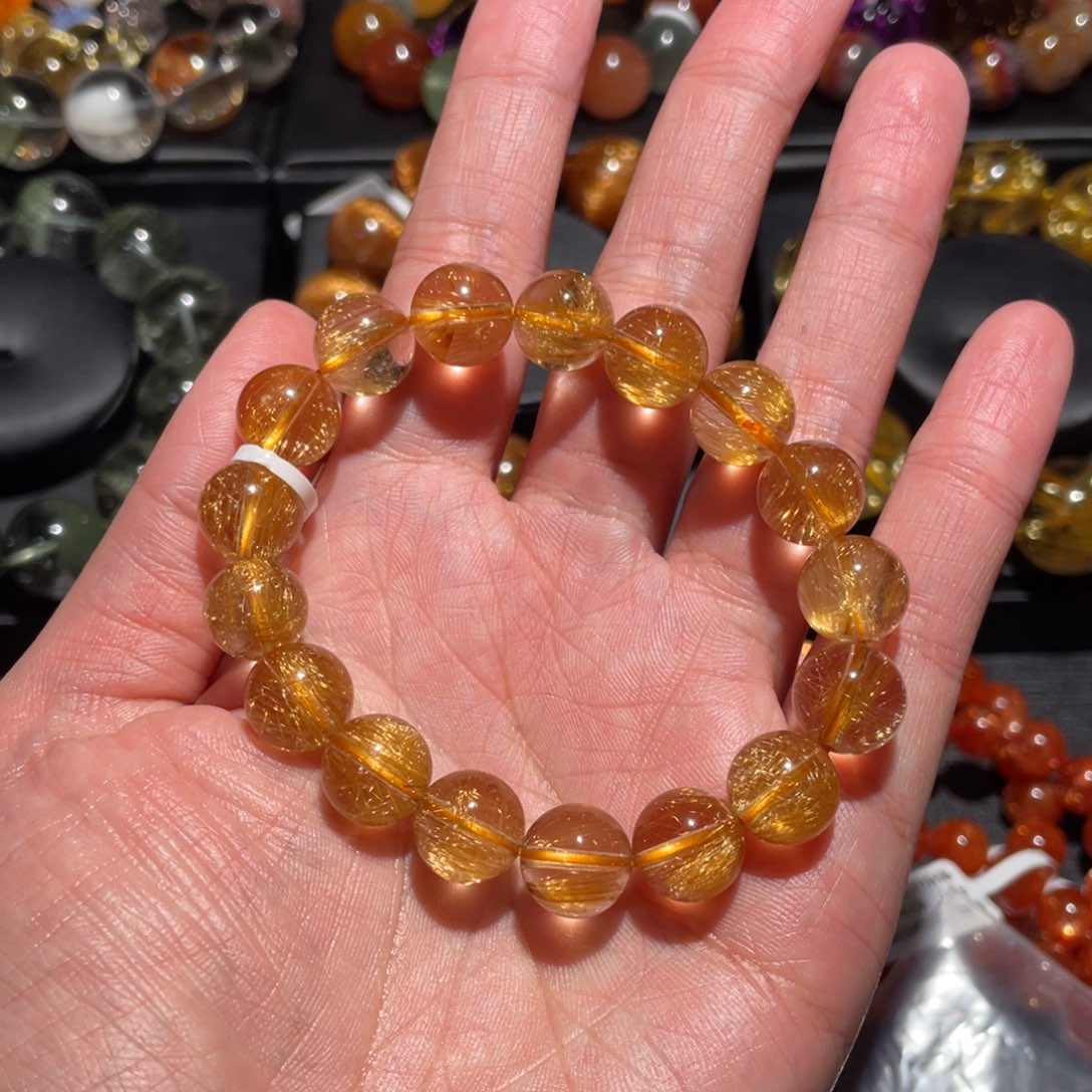 水晶手链未镶嵌爱****店发晶11mm