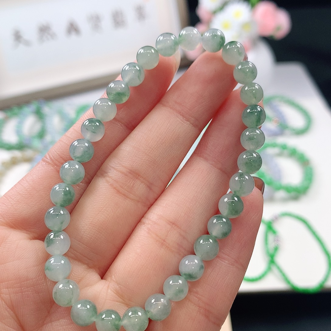 翡翠未镶嵌手链6mm