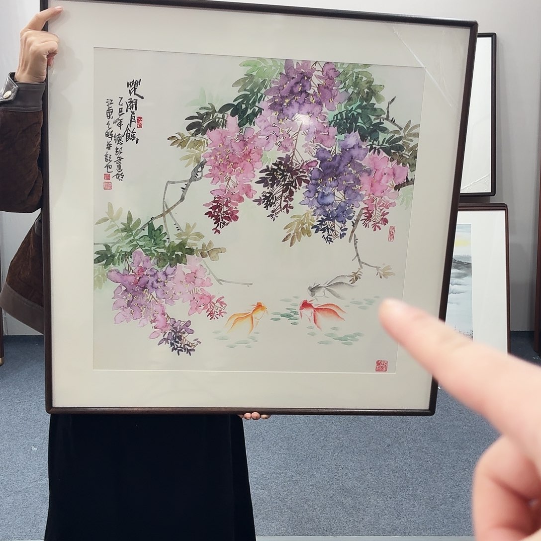 国画手绘作品80-80尺寸