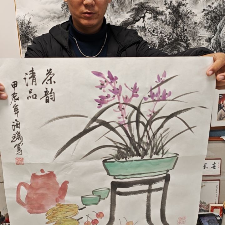 国画贾海瑞老师现场定制