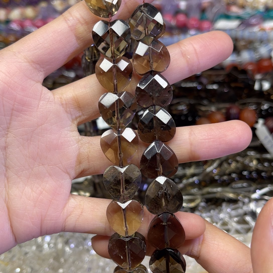 玛瑙/玉髓散珠茶晶闪片卡14➕一条