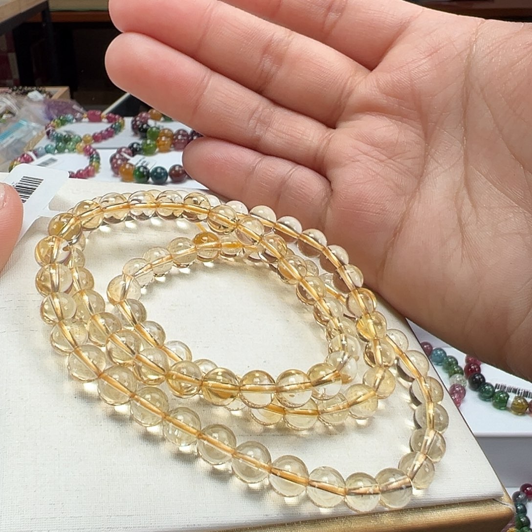 未镶嵌手串黄晶6.5mmmmmmm