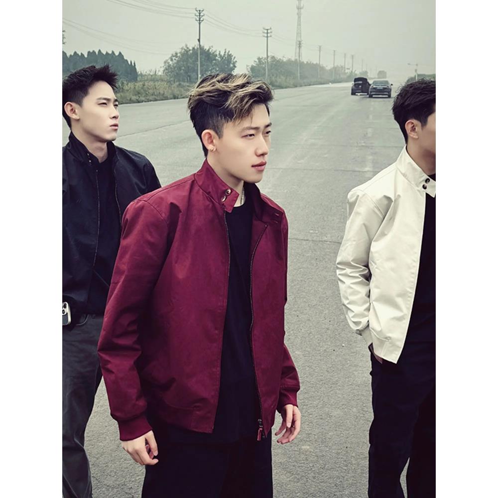 GTAL美式元年立领夹克传统纹样印花藏文休闲高级感纯色长袖外套