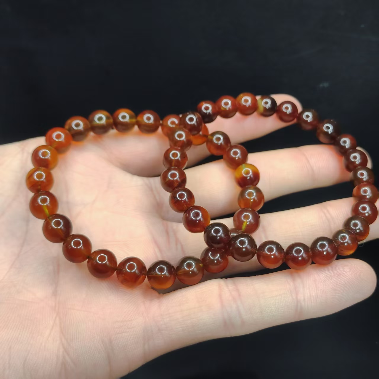 【龙龙严选】紫罗兰琥珀单圈手串GS【多样性发其一】约8mm