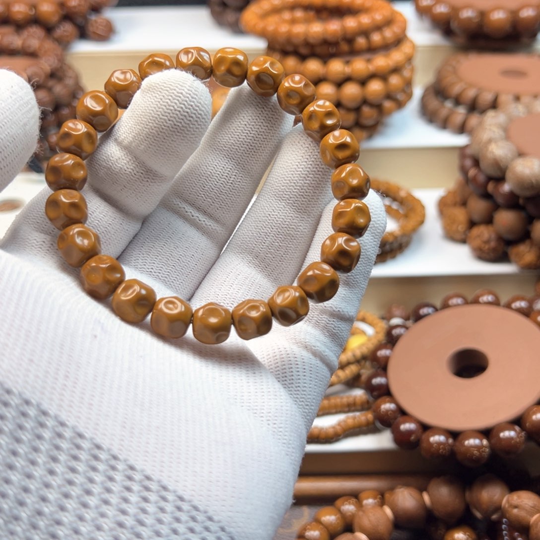 紫金鼠手串澜*黄金甲实心手工奶酪10单圈