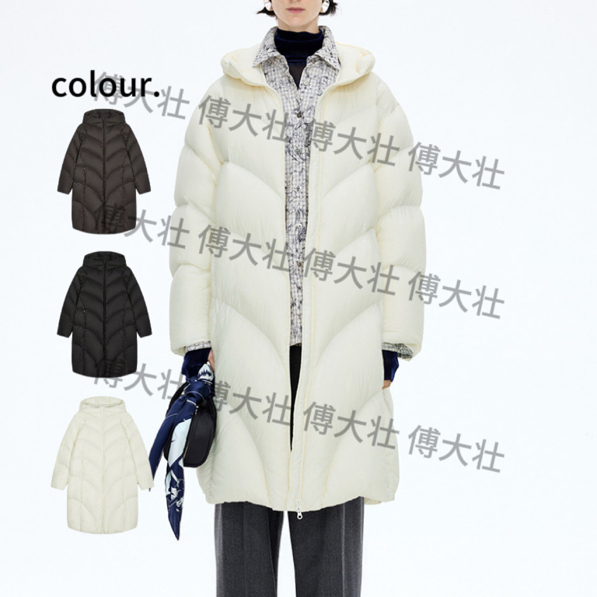 2247【商场同款】2025冬新品羽绒服连帽长款泡芙
