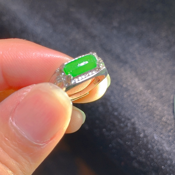 【闪购商品】翡翠颈饰银S925镶嵌翡翠