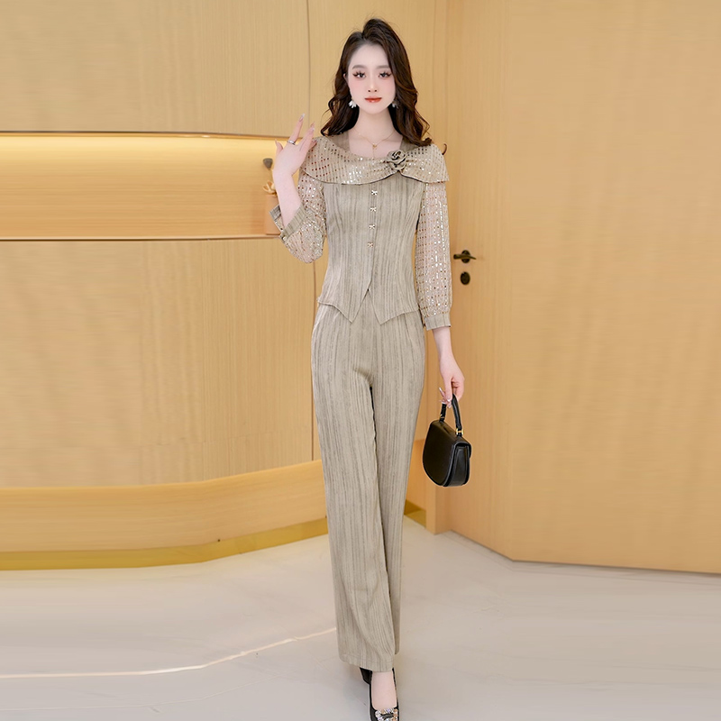 【两件套】春季时尚修身气质洋气休闲收腰显瘦减龄小香风女装套裤