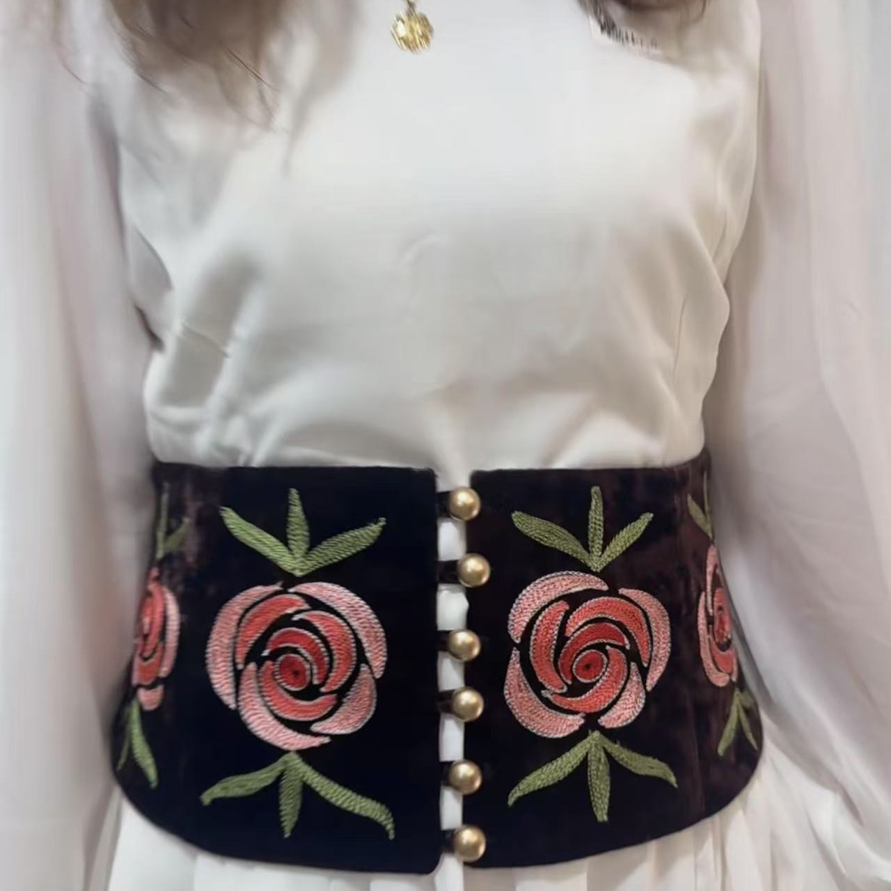 民族风绣花百搭腰带女士