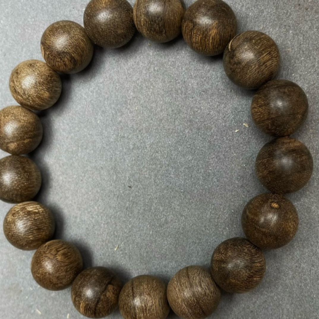 沉香文莱单圈手串兰花香蕴卡13黑油格凉意甜香