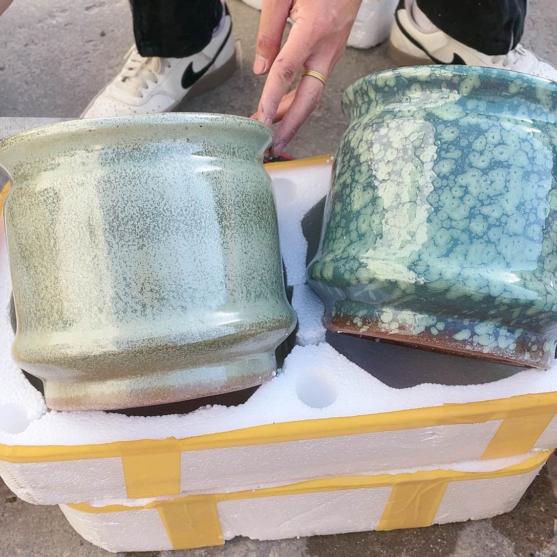 宜兴紫砂粗陶花盆