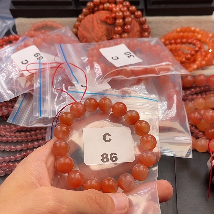 南红玛瑙未镶嵌多样性发货默认微瑕称重13mm