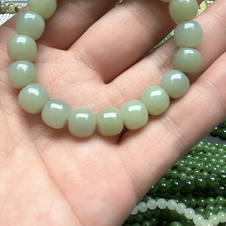 和田玉手链未镶嵌小***子