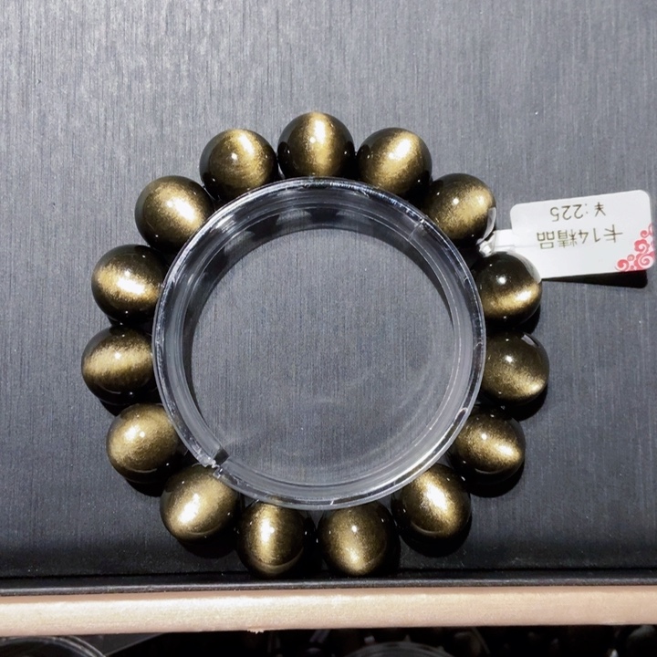 黑曜岩手链未镶嵌洋***意