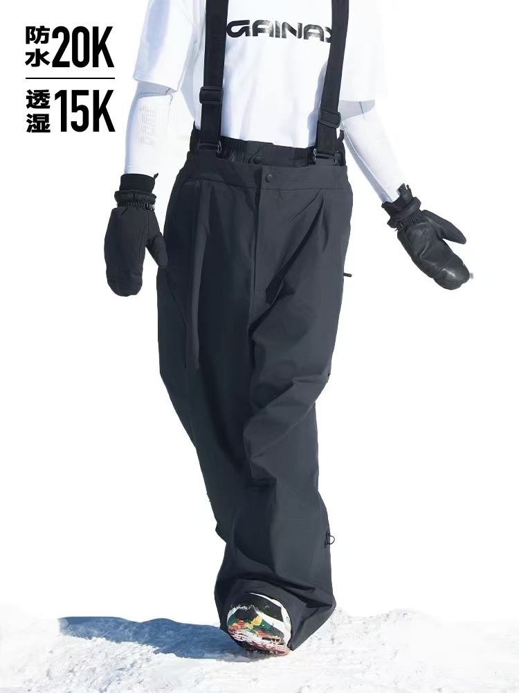 25/26款GAINAX大G滑雪裤冲锋裤NT3N背带可拆防风防水3L男女同款
