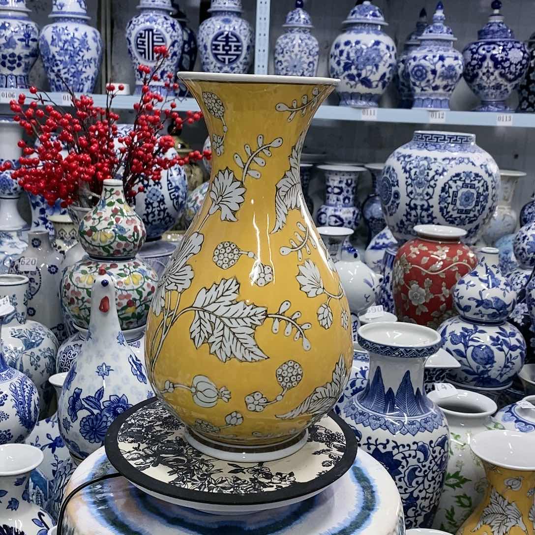 【闪购商品】摆件万寿果如意瓶瓷器…………………………