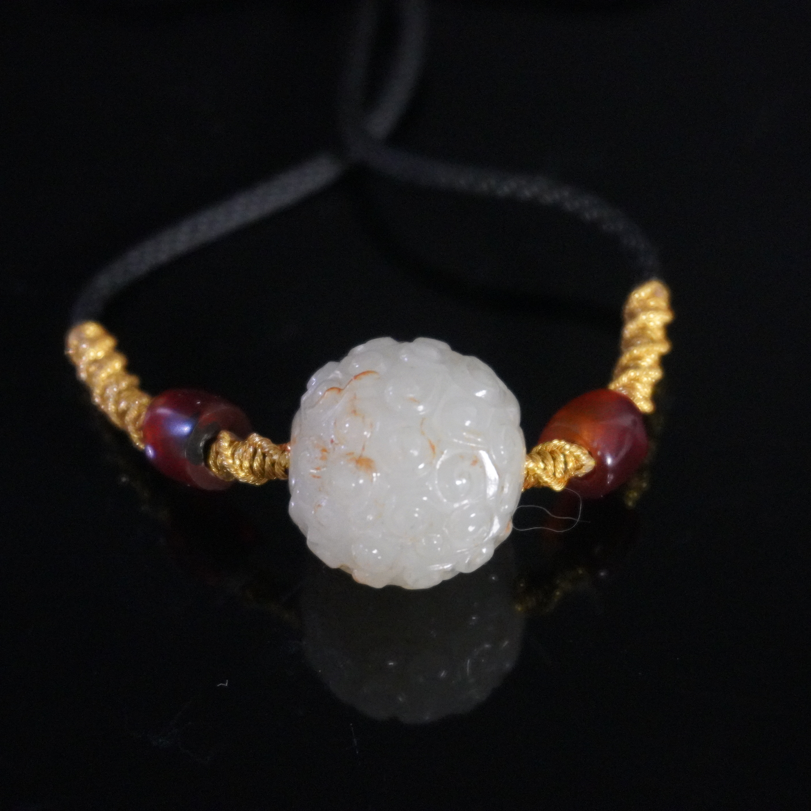 20世纪和田玉珠/HY033865/金玉良缘/槐荫山房