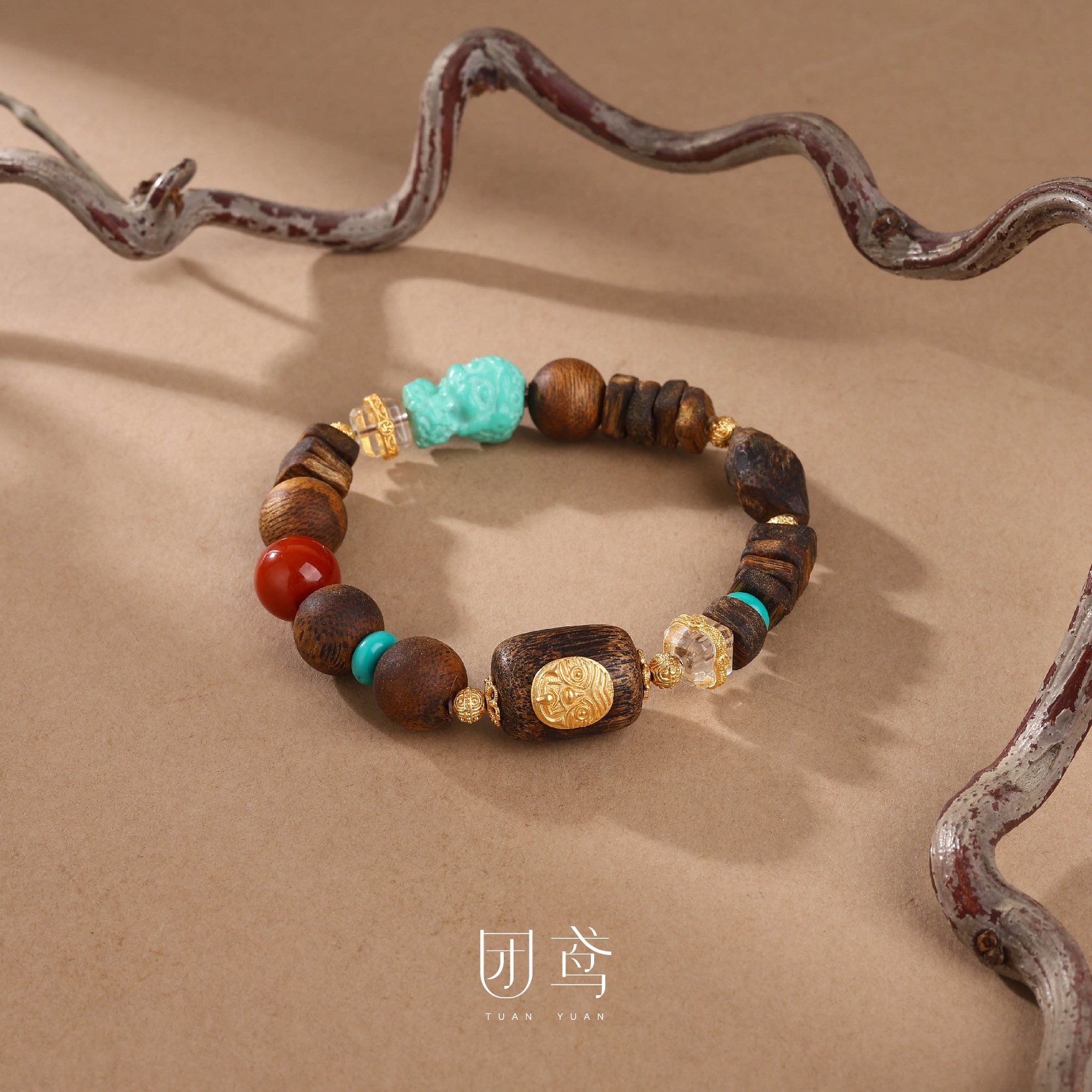 沉香海南莺歌绿奇楠【慧旋】1.0+树丁料 绿度母/扎基 单圈手【团鸢】