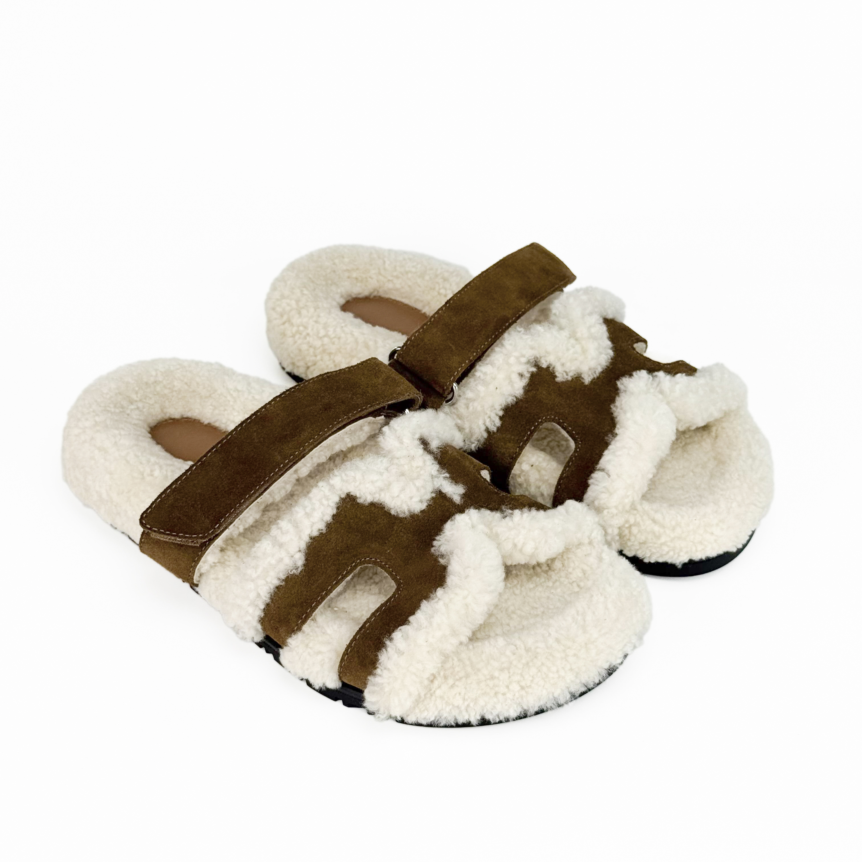 复刻经典~养马人羊羔绒毛毛拖鞋-DJ0003