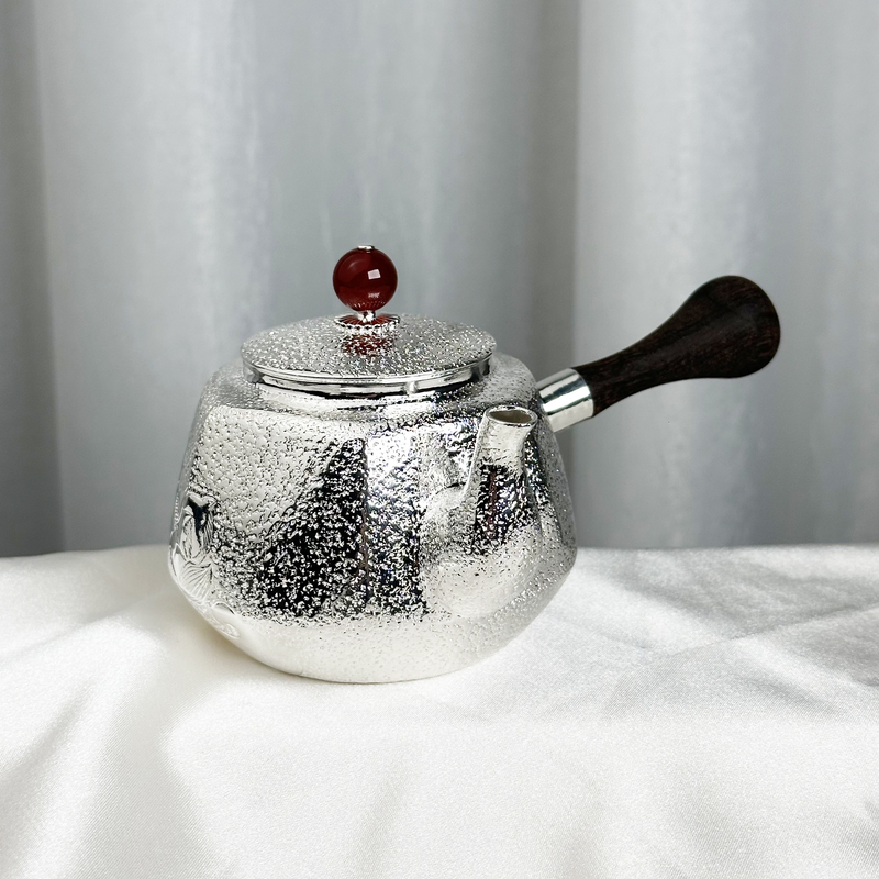 新品-手工锤纹六方侧把壶泡茶壶999